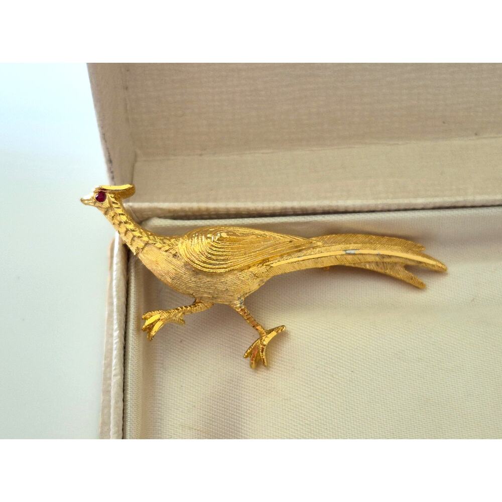 Vintage BSK Design Pheasant Brooch